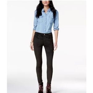 7 for all Mankind velvet skinny trousers